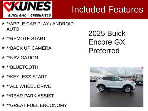 Summit White 2025 Buick Encore GX Preferred