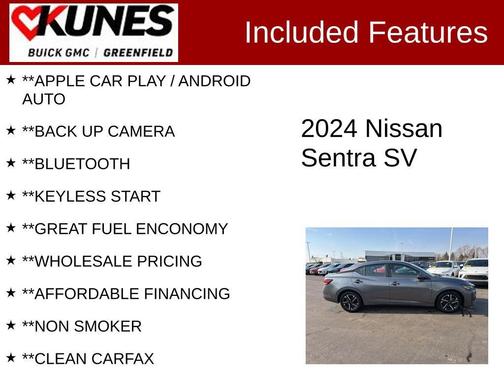 Gun Metallic 2024 Nissan Sentra SV