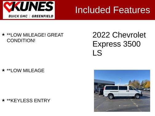 2022 Chevrolet Express 3500 RWD 3500 Extended Wheelbase LS