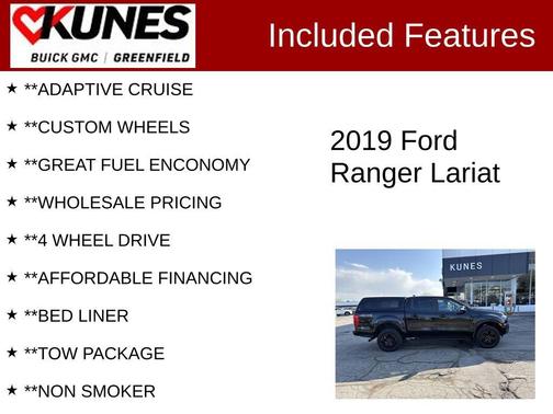 Shadow Black 2019 Ford Ranger LARIAT