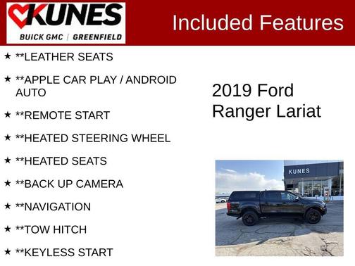 Shadow Black 2019 Ford Ranger LARIAT