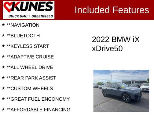 Storm Bay Metallic 2022 BMW iX xDrive50