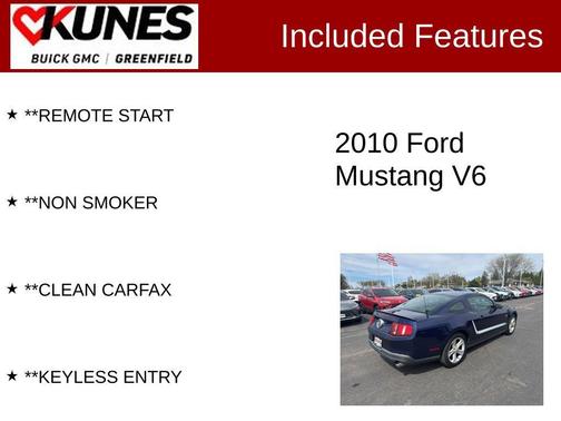 Blue 2010 Ford Mustang Base