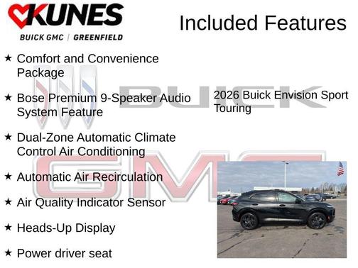 Ebony Twilight Metallic 2026 Buick Envision Sport Touring AWD