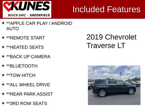 Graphite Metallic 2019 Chevrolet Traverse LT Cloth
