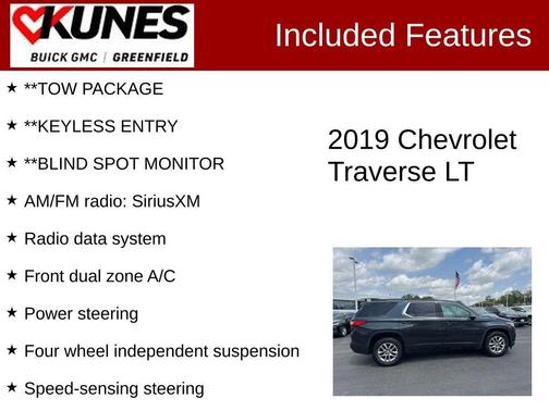 Graphite Metallic 2019 Chevrolet Traverse LT Cloth