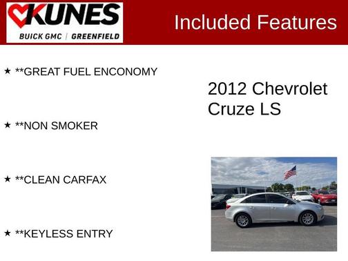 Silver Ice Metallic 2012 Chevrolet Cruze LS
