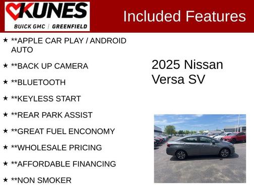 Gun Metallic 2025 Nissan Versa 1.6 SV