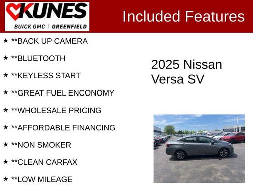 Gun Metallic 2025 Nissan Versa 1.6 SV