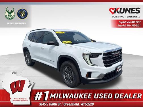 Summit White 2025 GMC Acadia FWD Elevation