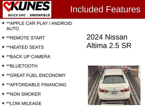 Glacier White 2024 Nissan Altima SR FWD