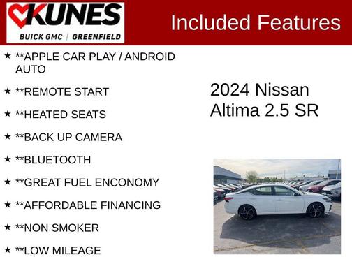 Glacier White 2024 Nissan Altima SR FWD