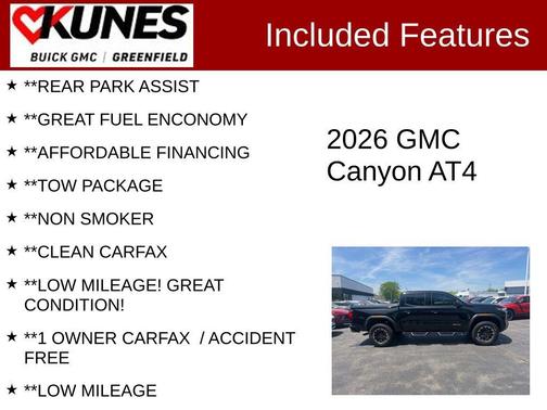 Onyx Black 2026 GMC Canyon AT4
