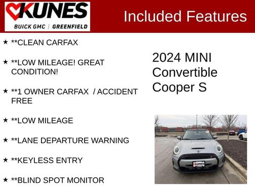 Silver 2024 MINI Convertible Cooper S
