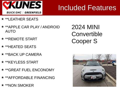 Silver 2024 MINI Convertible Cooper S