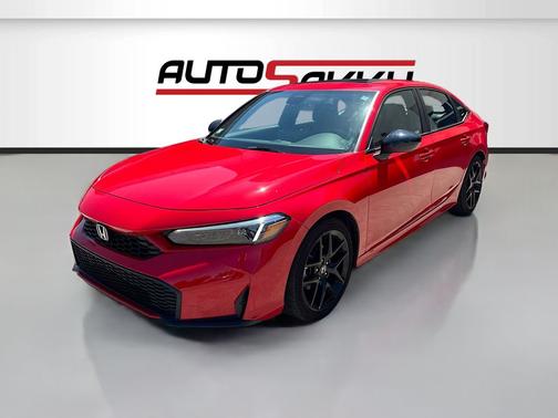 Red 2025 Honda Civic Hybrid Sport
