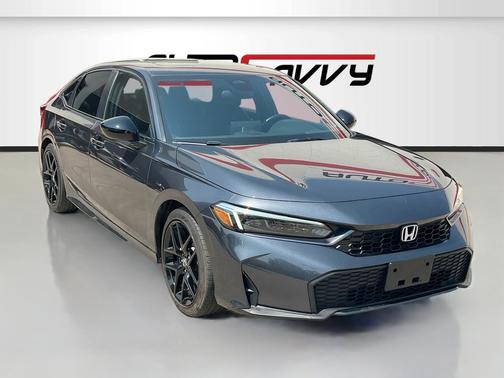 Gray 2025 Honda Civic Hybrid Sport Sedan