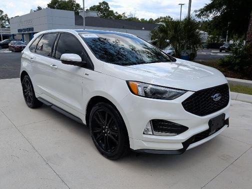 Star White Metallic Tri-Coat 2020 Ford Edge ST