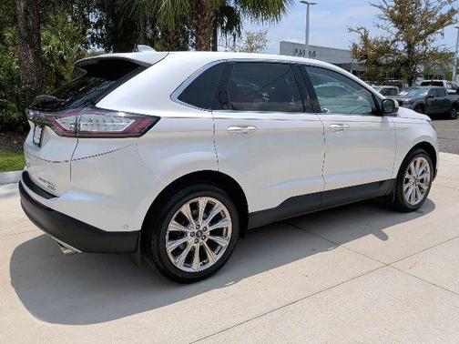 White Platinum Clearcoat Metallic 2018 Ford Edge Titanium