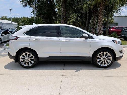 White Platinum Clearcoat Metallic 2018 Ford Edge Titanium