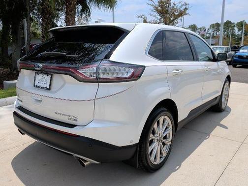 White Platinum Clearcoat Metallic 2018 Ford Edge Titanium