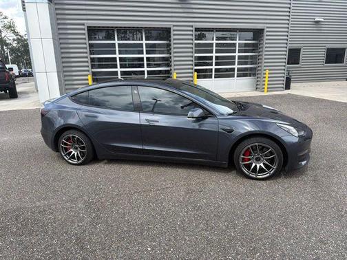 Gray 2021 Tesla Model 3 Performance