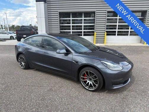Gray 2021 Tesla Model 3 Performance