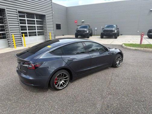Gray 2021 Tesla Model 3 Performance