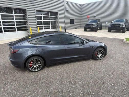 Gray 2021 Tesla Model 3 Performance