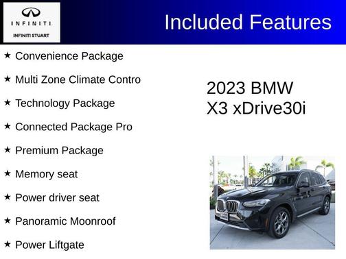 Jet Black 2023 BMW X3 xDrive30i