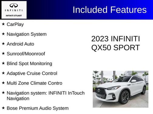 Radiant White 2023 INFINITI QX50 SPORT
