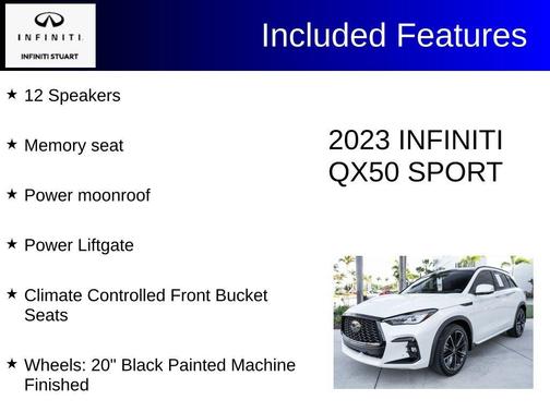 Radiant White 2023 INFINITI QX50 SPORT