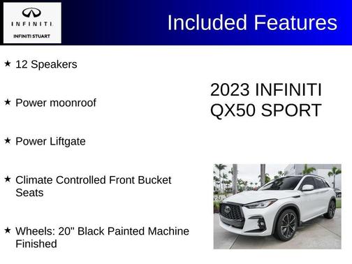 Radiant White 2023 INFINITI QX50 SPORT