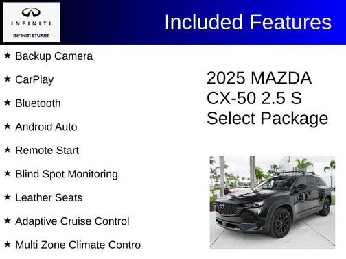 Jet Black Mica 2025 Mazda CX-50 2.5 S Select Package