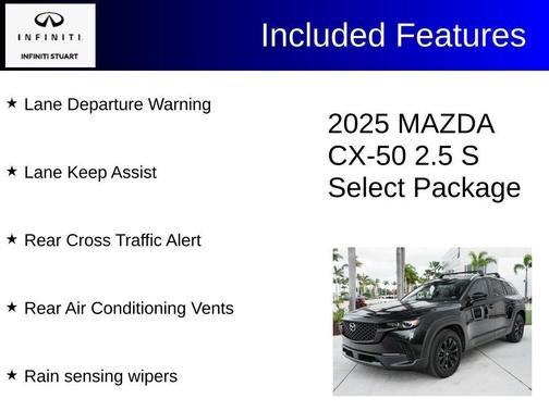 Jet Black Mica 2025 Mazda CX-50 2.5 S Select Package