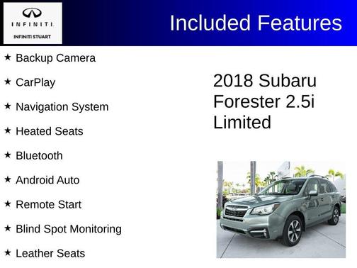 Jasmine Green Metallic 2018 Subaru Forester 2.5i Limited