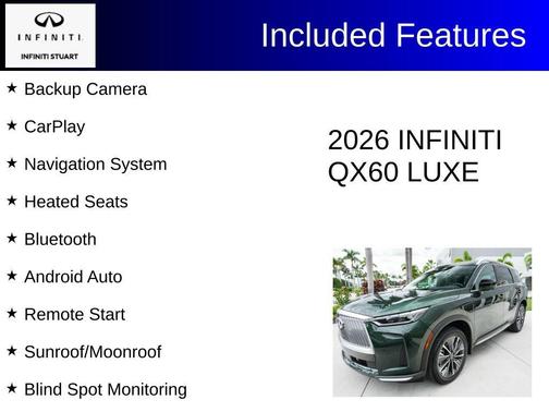 Deep Emerald 2026 INFINITI QX60 LUXE