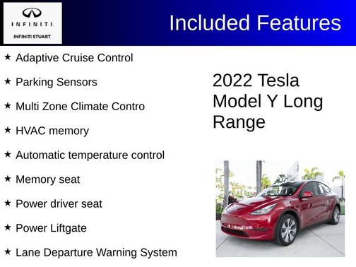Red Multi 2022 Tesla Model Y Long Range
