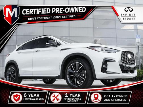 Radiant White 2025 INFINITI QX55 LUXE