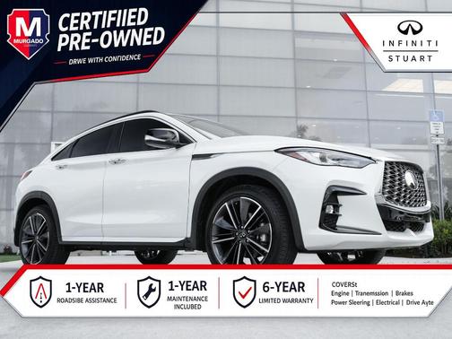Radiant White 2025 INFINITI QX55 LUXE