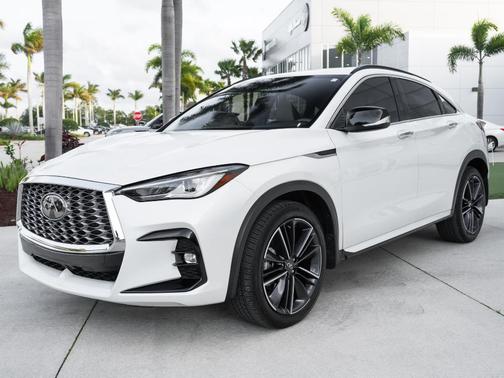 Radiant White 2025 INFINITI QX55 LUXE