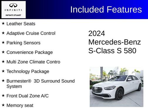 MANUFAKTUR Moonlight White Metallic 2024 Mercedes-Benz S-Class S 580 4MATIC