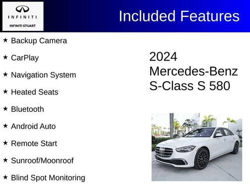 MANUFAKTUR Moonlight White Metallic 2024 Mercedes-Benz S-Class S 580 4MATIC