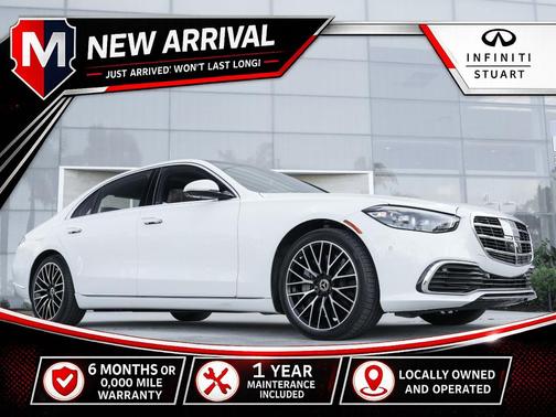 MANUFAKTUR Moonlight White Metallic 2024 Mercedes-Benz S-Class S 580 4MATIC