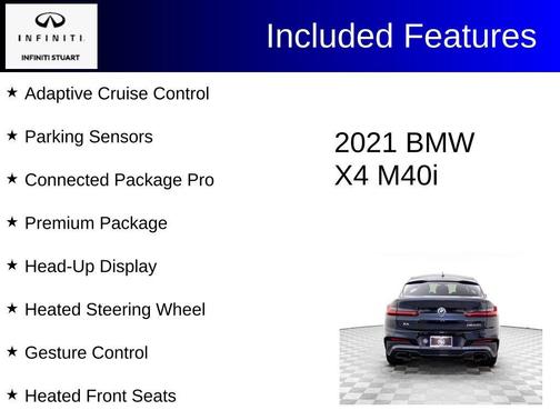 Carbon Black Metallic 2021 BMW X4 M40i