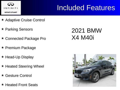 Carbon Black Metallic 2021 BMW X4 M40i