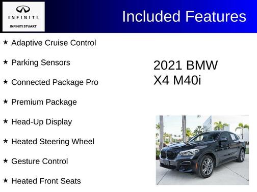 Carbon Black Metallic 2021 BMW X4 M40i
