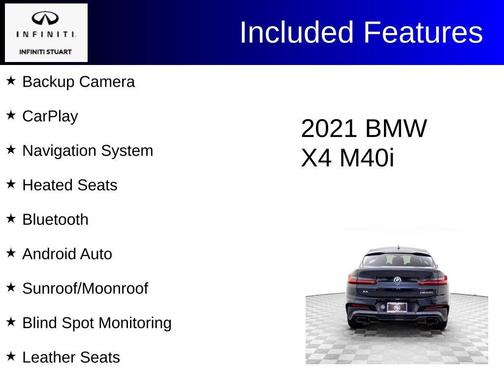 Carbon Black Metallic 2021 BMW X4 M40i