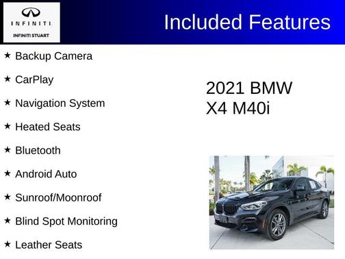 Carbon Black Metallic 2021 BMW X4 M40i