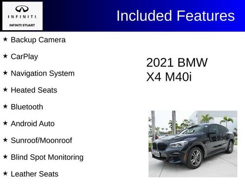 Carbon Black Metallic 2021 BMW X4 M40i